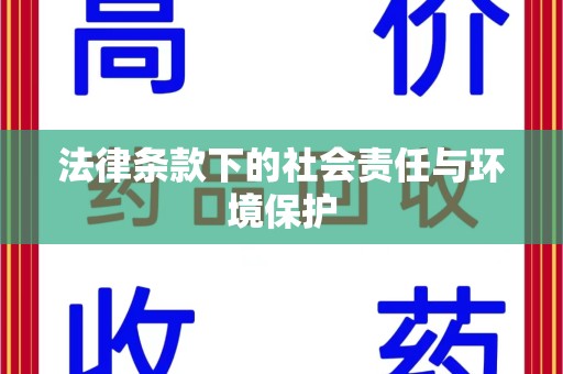 衡阳法律条款下的社会责任与环境保护